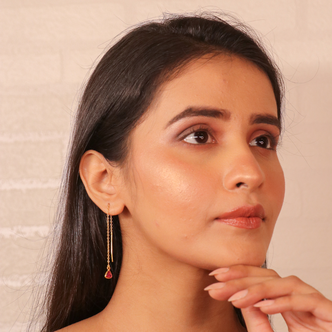 MAYA-RED SPINEL THREADERS