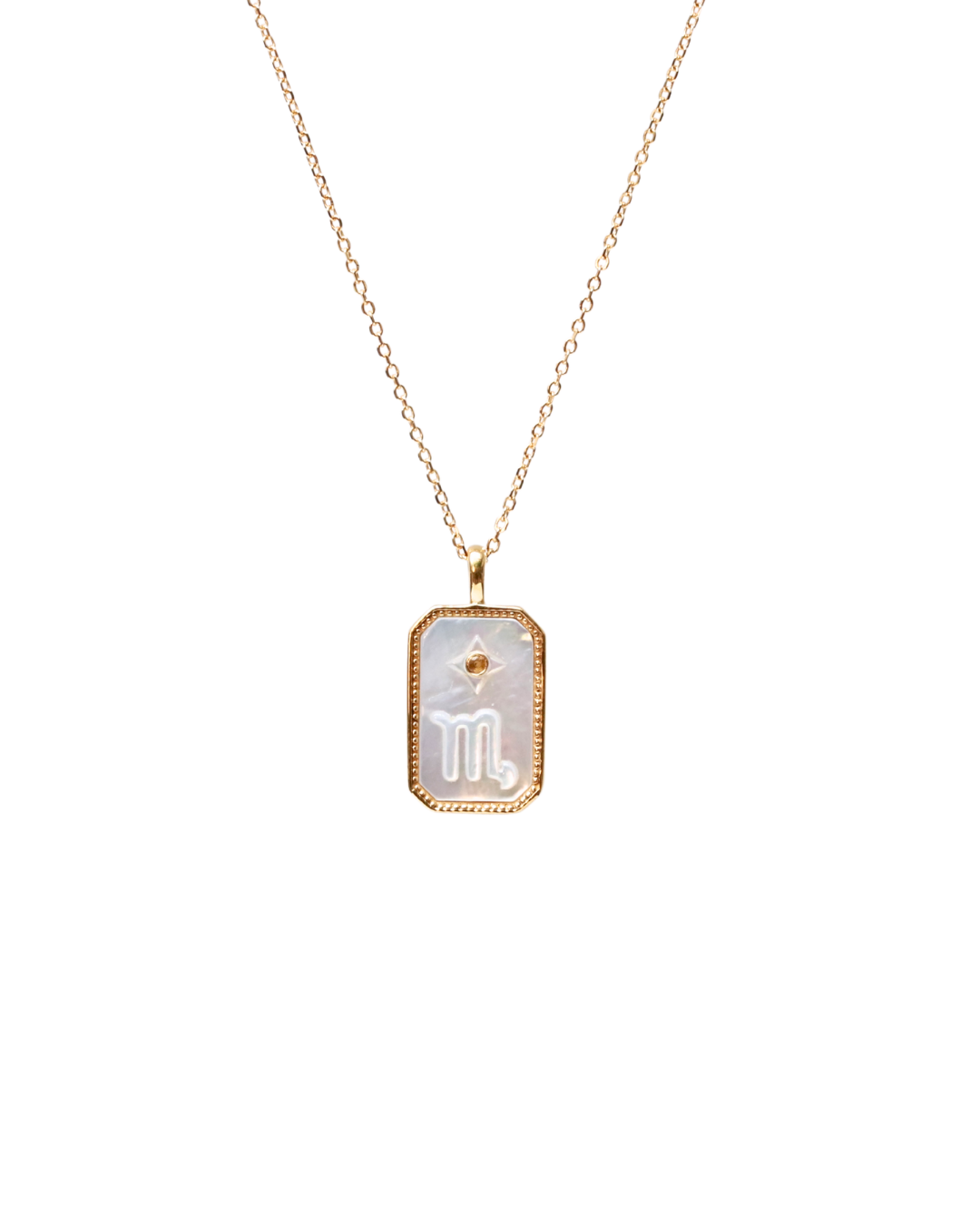 SCORPIO NECKLACE (RECTANGLE)- ZODIAC SYMBOL