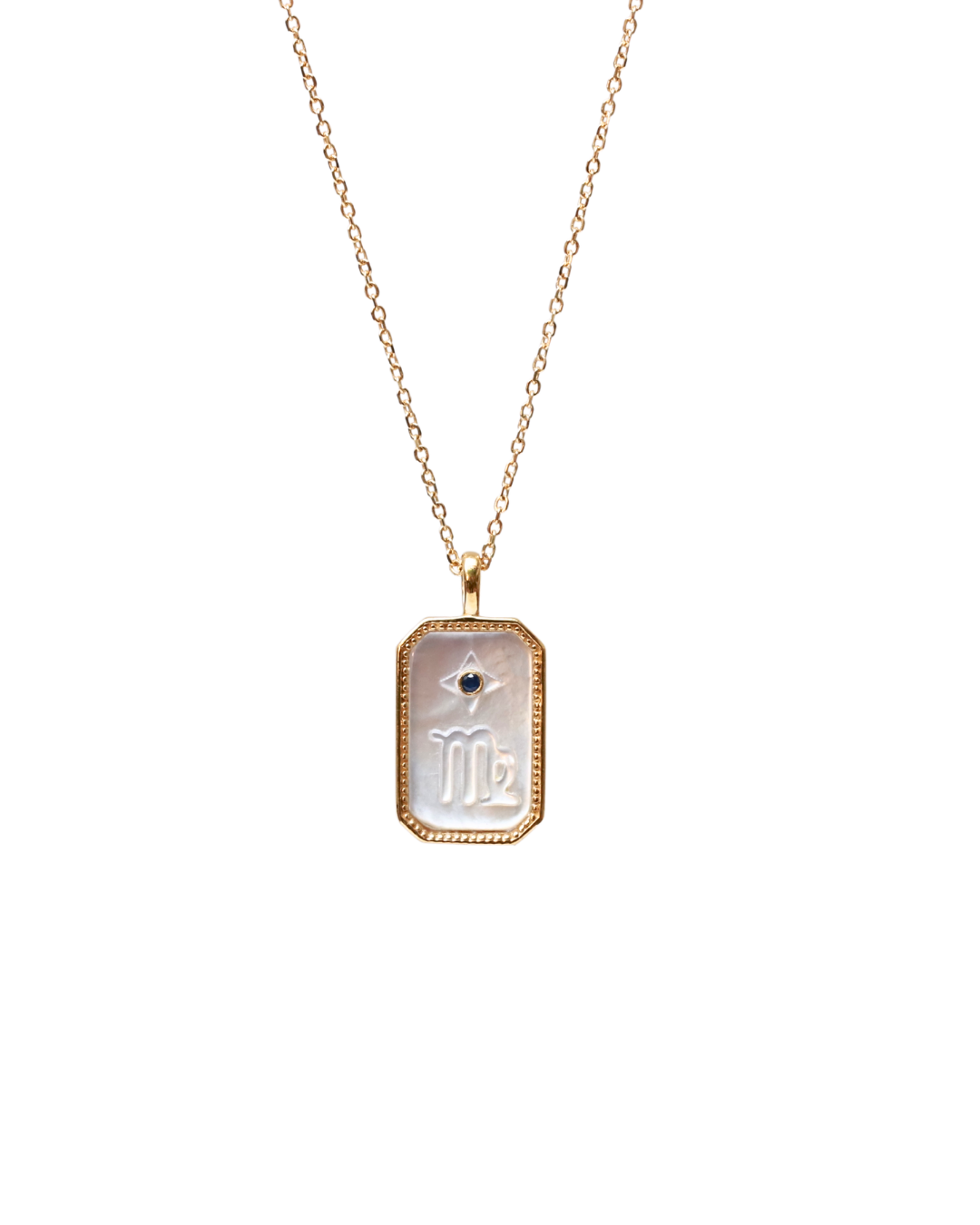 VIRGO NECKLACE (RECTANGLE)- ZODIAC SYMBOL