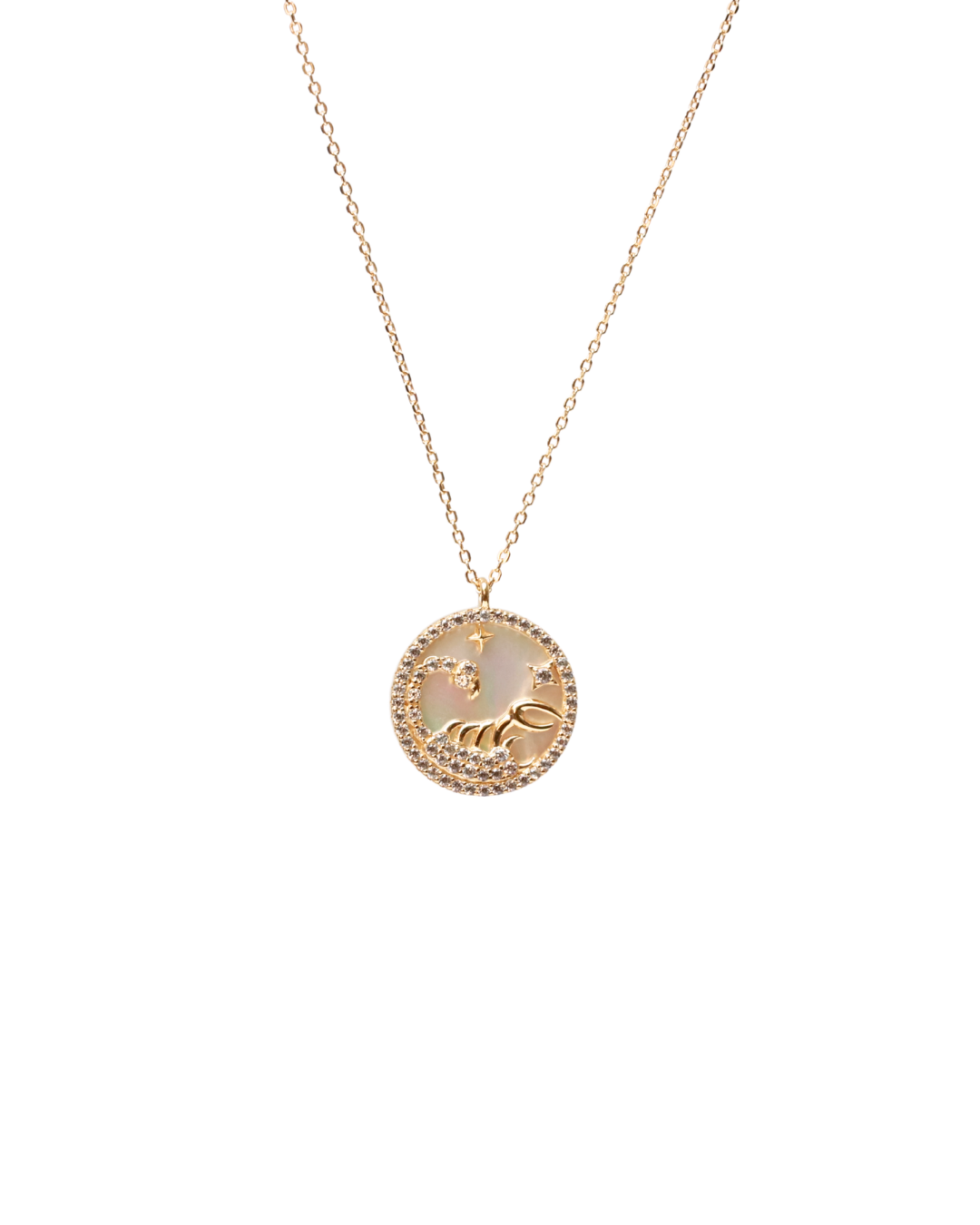 SCORPIO NECKLACE (ROUND)- ZODIAC SIGN