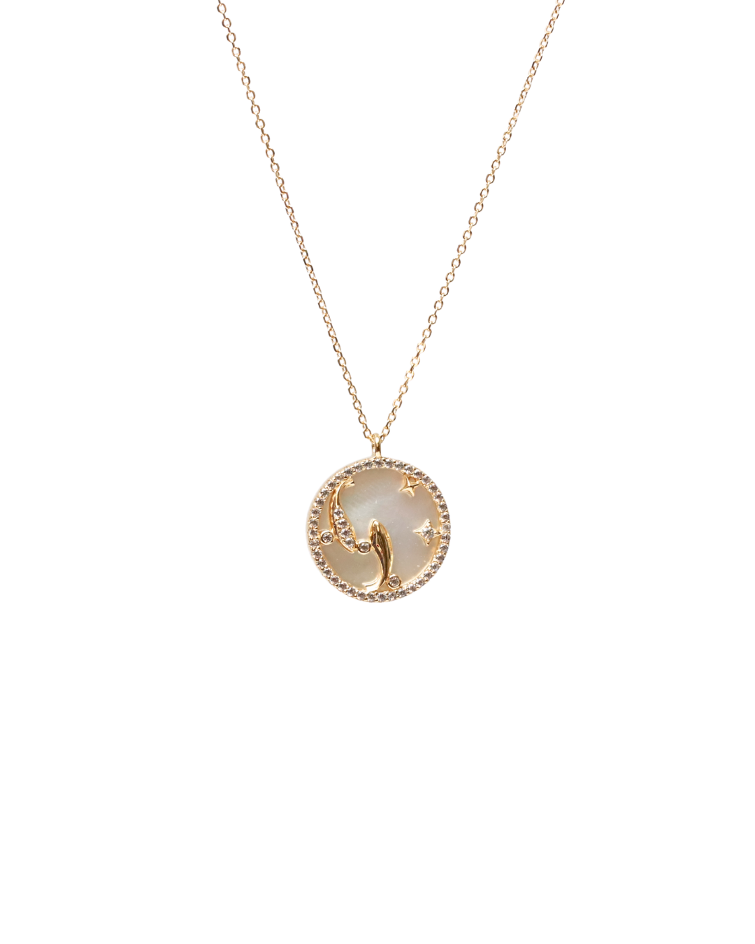 PISCES NECKLACE (ROUND)- ZODIAC SIGN