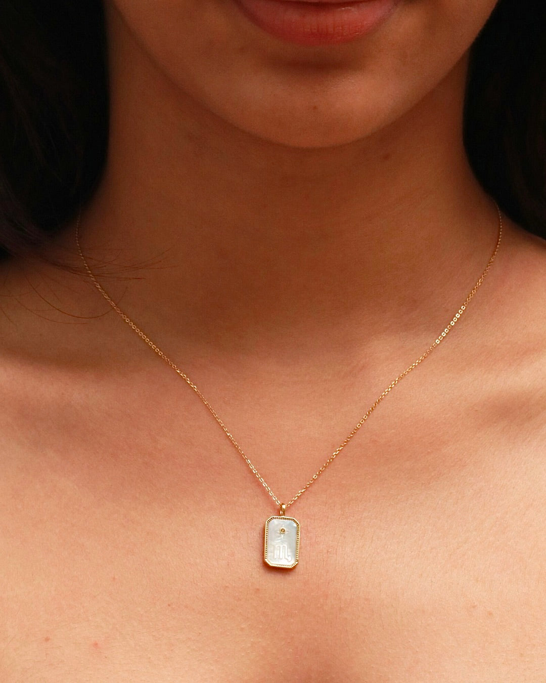 SCORPIO NECKLACE (RECTANGLE)- ZODIAC SYMBOL