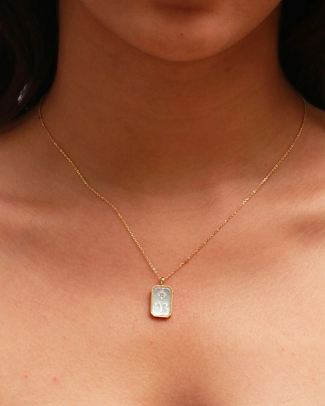 ARIES NECKLACE (RECTANGLE)- ZODIAC SYMBOL