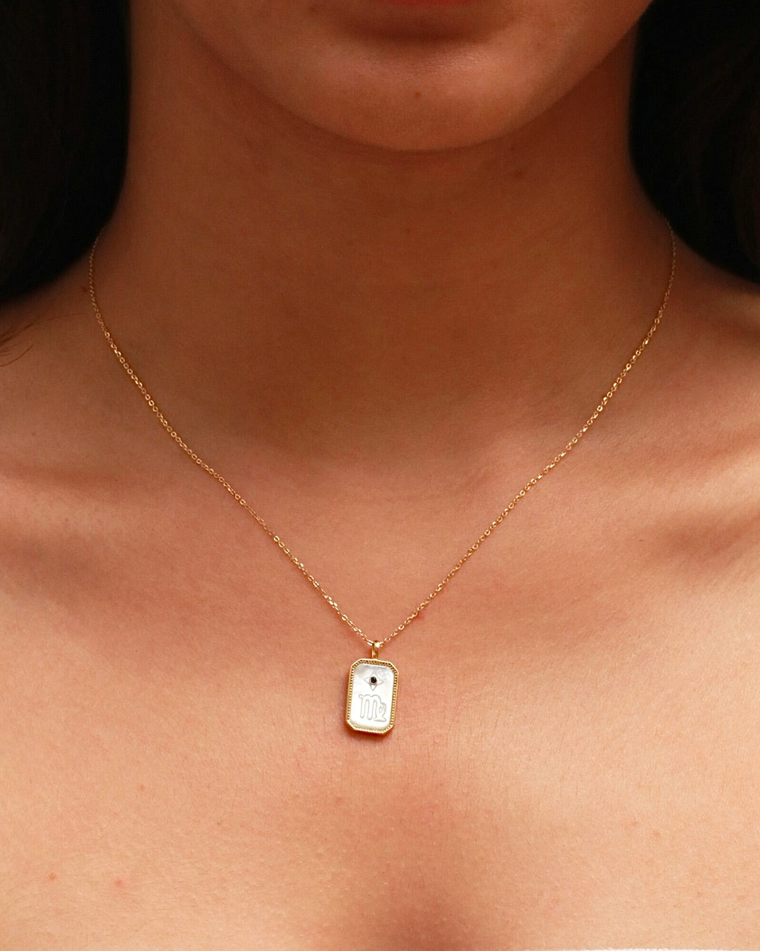 VIRGO NECKLACE (RECTANGLE)- ZODIAC SYMBOL