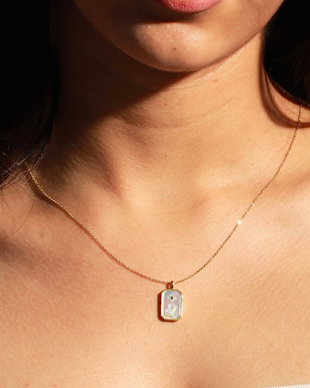 LEO NECKLACE (RECTANGLE)- ZODIAC SYMBOL