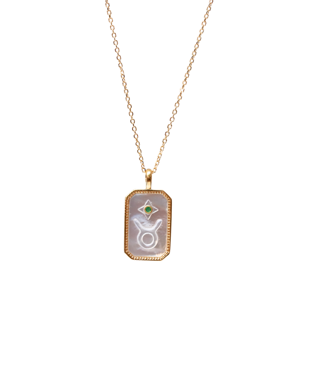 TAURUS NECKLACE (RECTANGLE)- ZODIAC SYMBOL