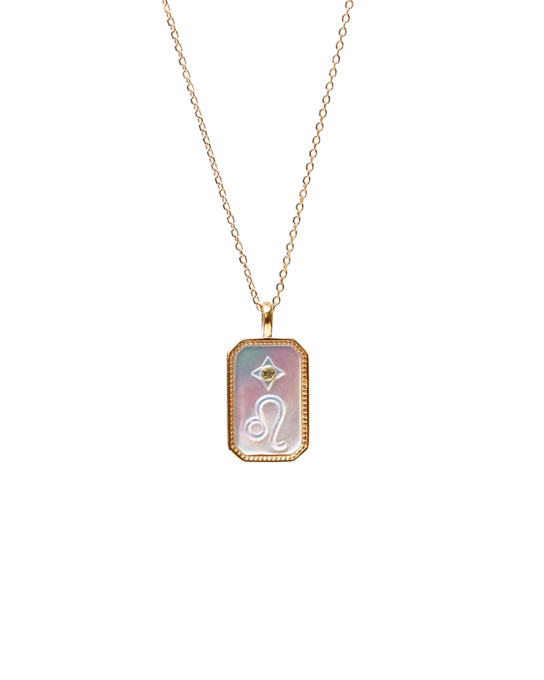 LEO NECKLACE (RECTANGLE)- ZODIAC SYMBOL