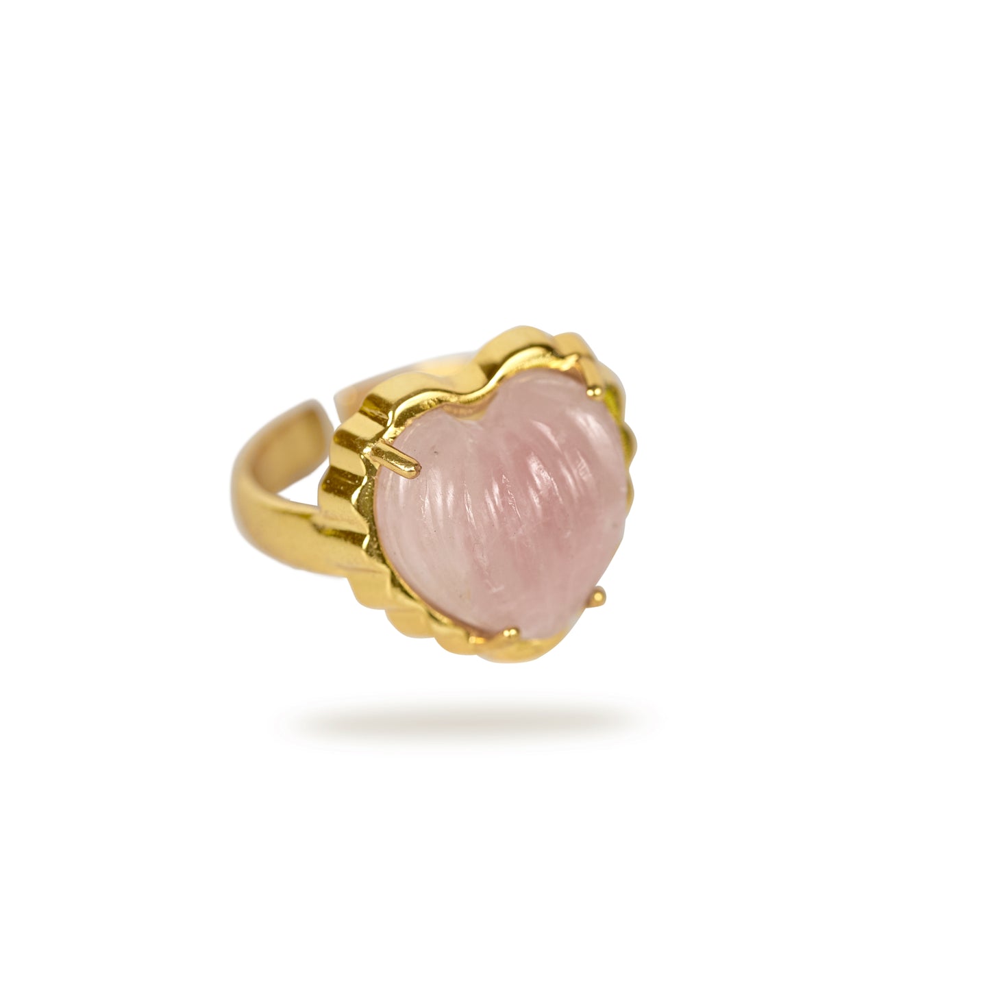 HRIDAYAM RING- ROSE QUARTZ