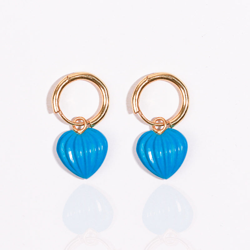 HRIDAYAM HOOPS- TURQUOISE