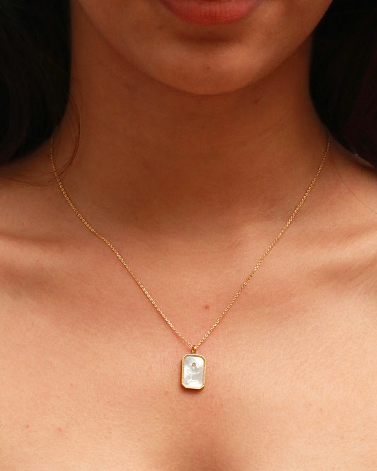 GEMINI NECKLACE (RECTANGLE)- ZODIAC SYMBOL
