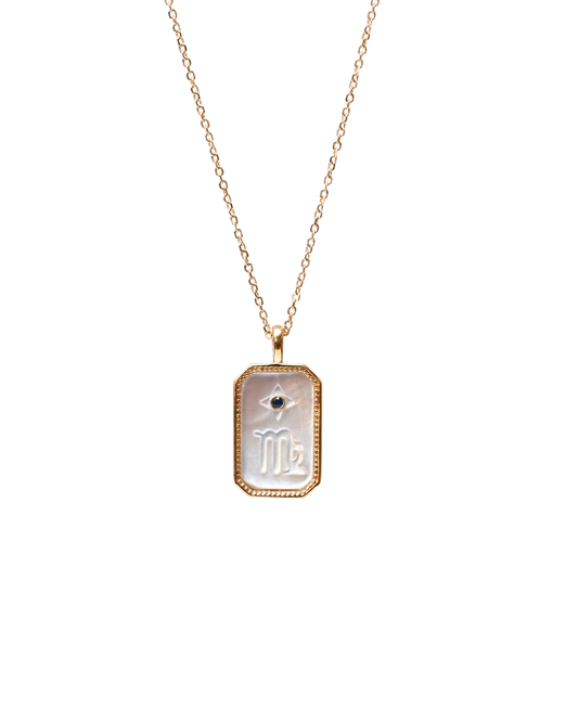 VIRGO NECKLACE (RECTANGLE)- ZODIAC SYMBOL