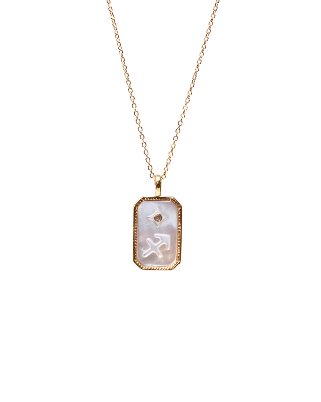 SAGITARIUS NECKLACE (RECTANGLE)- ZODIAC SYMBOL