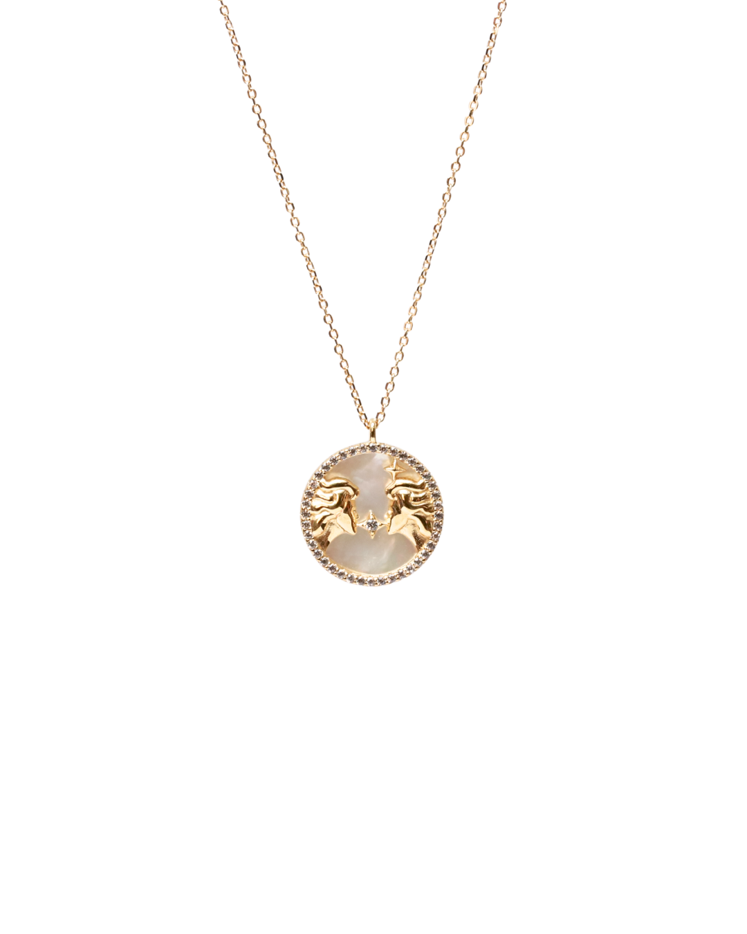 GEMINI NECKLACE (ROUND)- ZODIAC SIGN