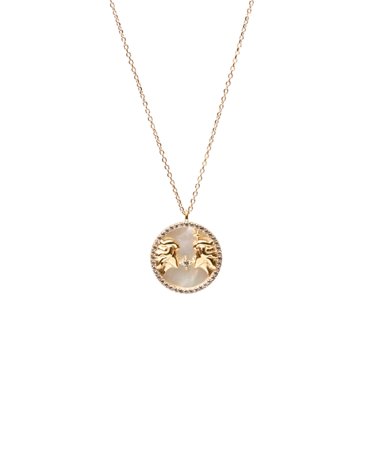 GEMINI NECKLACE (ROUND)- ZODIAC SIGN