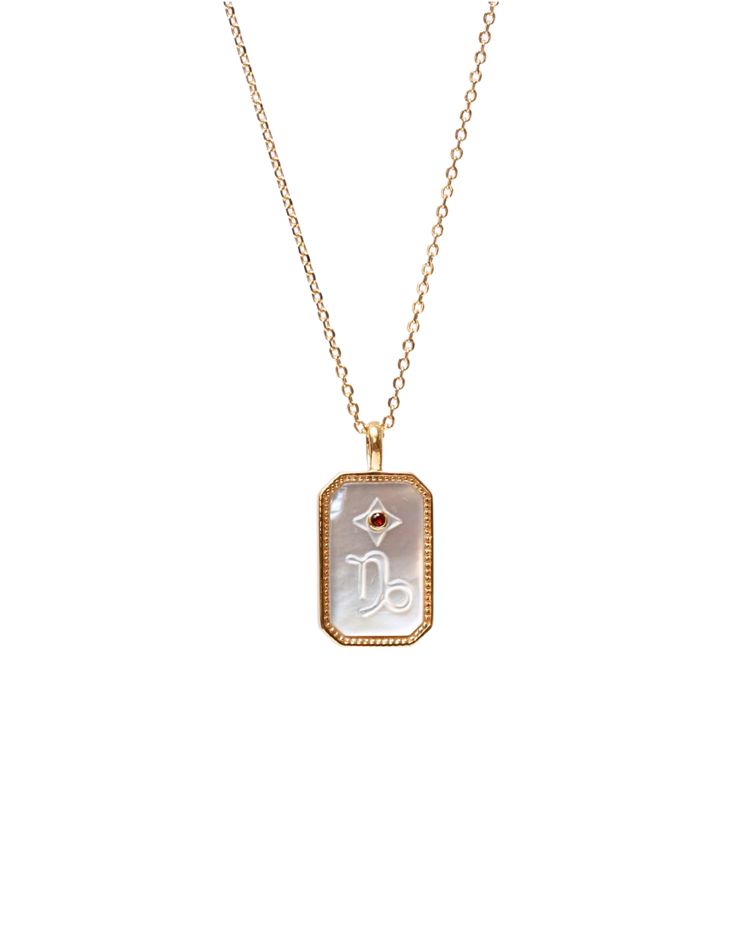 CAPRICON NECKLACE (RECTANGLE)- ZODIAC SYMBOL