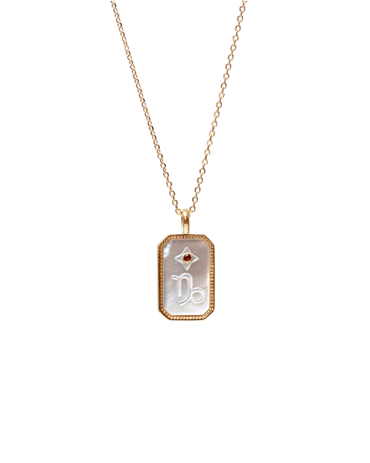 CAPRICON NECKLACE (RECTANGLE)- ZODIAC SYMBOL