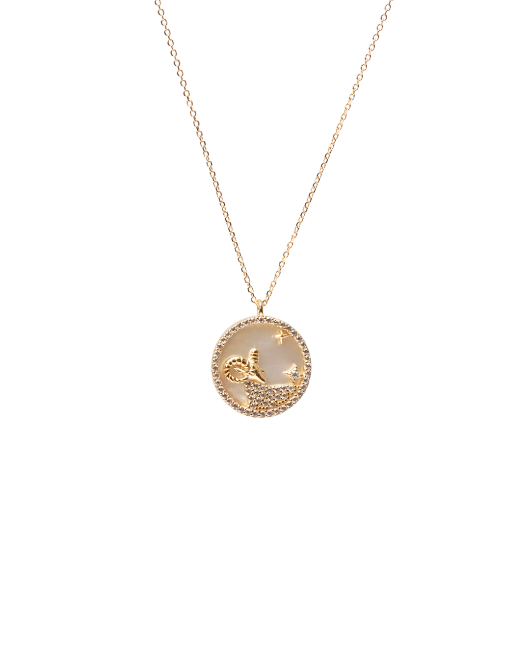 CAPRICON NECKLACE (ROUND)- ZODIAC SIGN