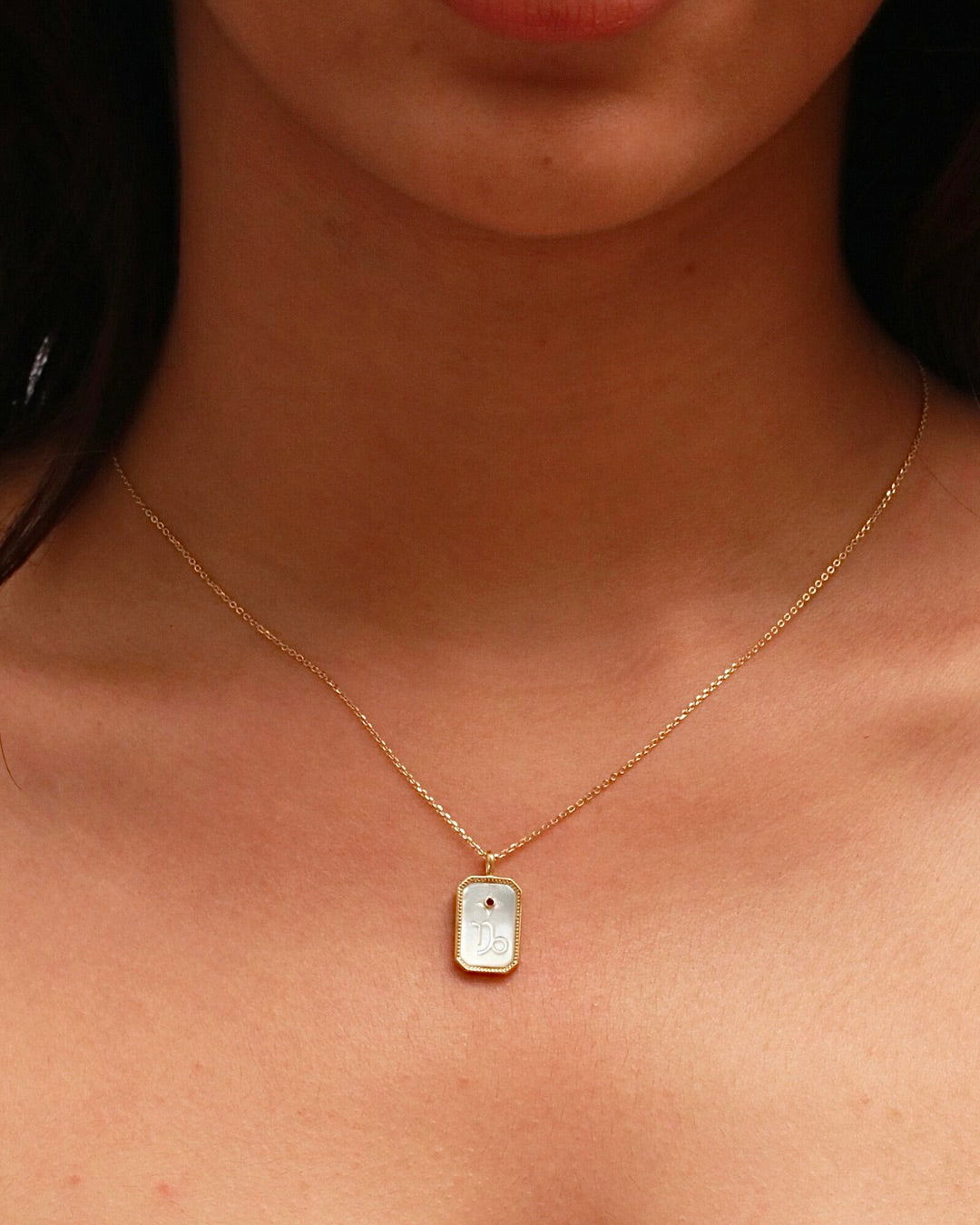 CAPRICON NECKLACE (RECTANGLE)- ZODIAC SYMBOL