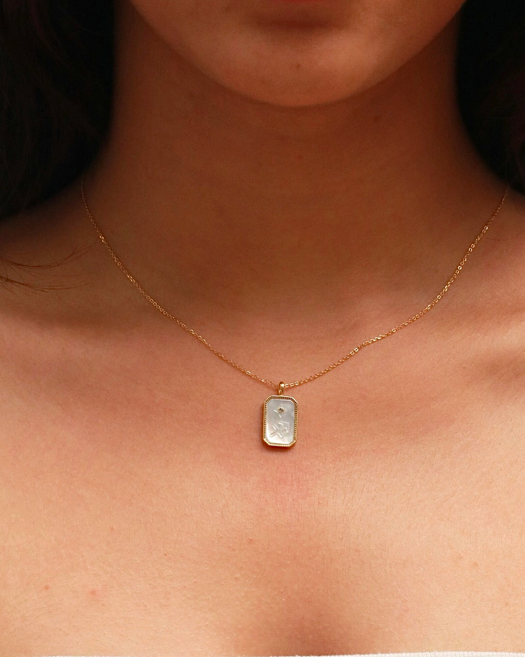 SAGITARIUS NECKLACE (RECTANGLE)- ZODIAC SYMBOL